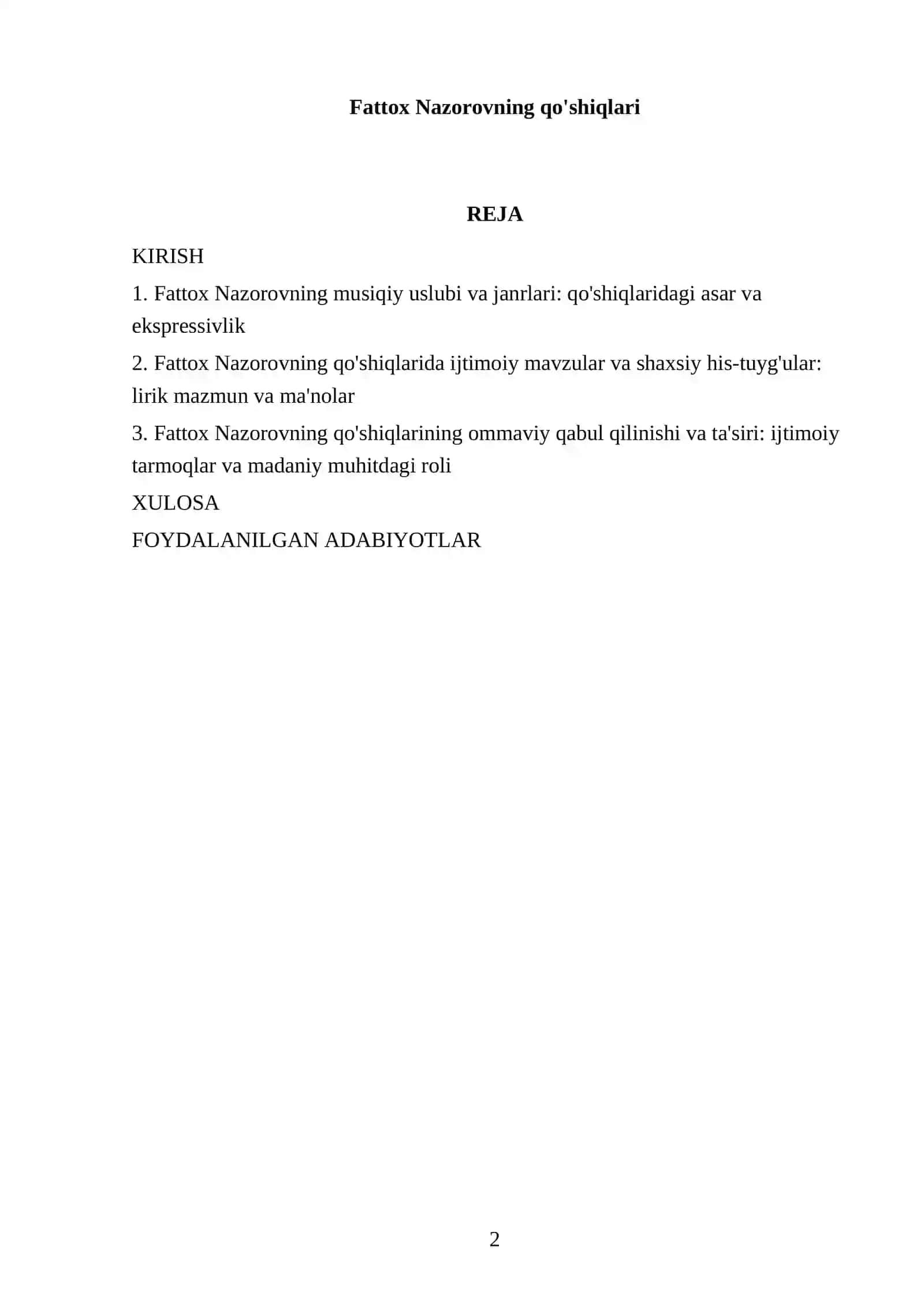 BOLALAR MUSIQIY TA'LIMI METODIKASI FANIDAN TAYYORLAGAN 2
