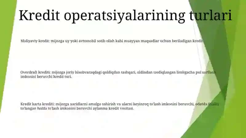 Banklarda Kredit Operatsiyalarining Buxgalteriya Hisobi 2