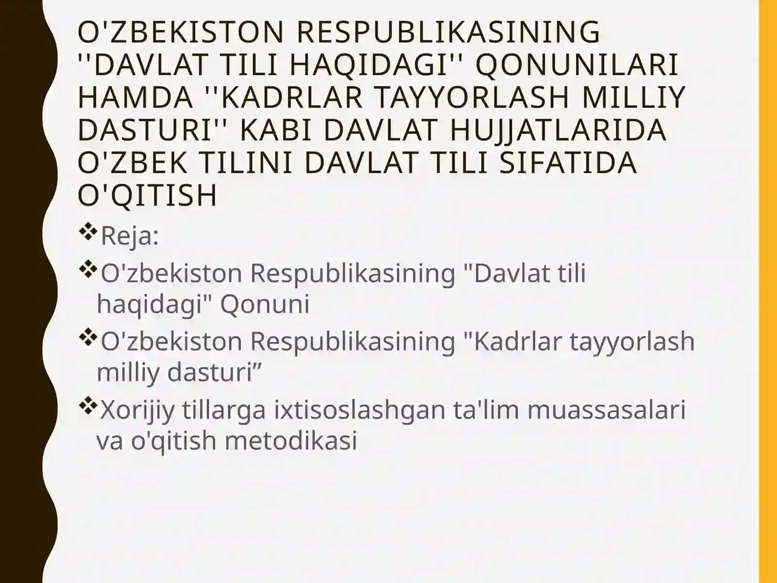 "Kadrlar tayyorlash milliy dasturi" 2