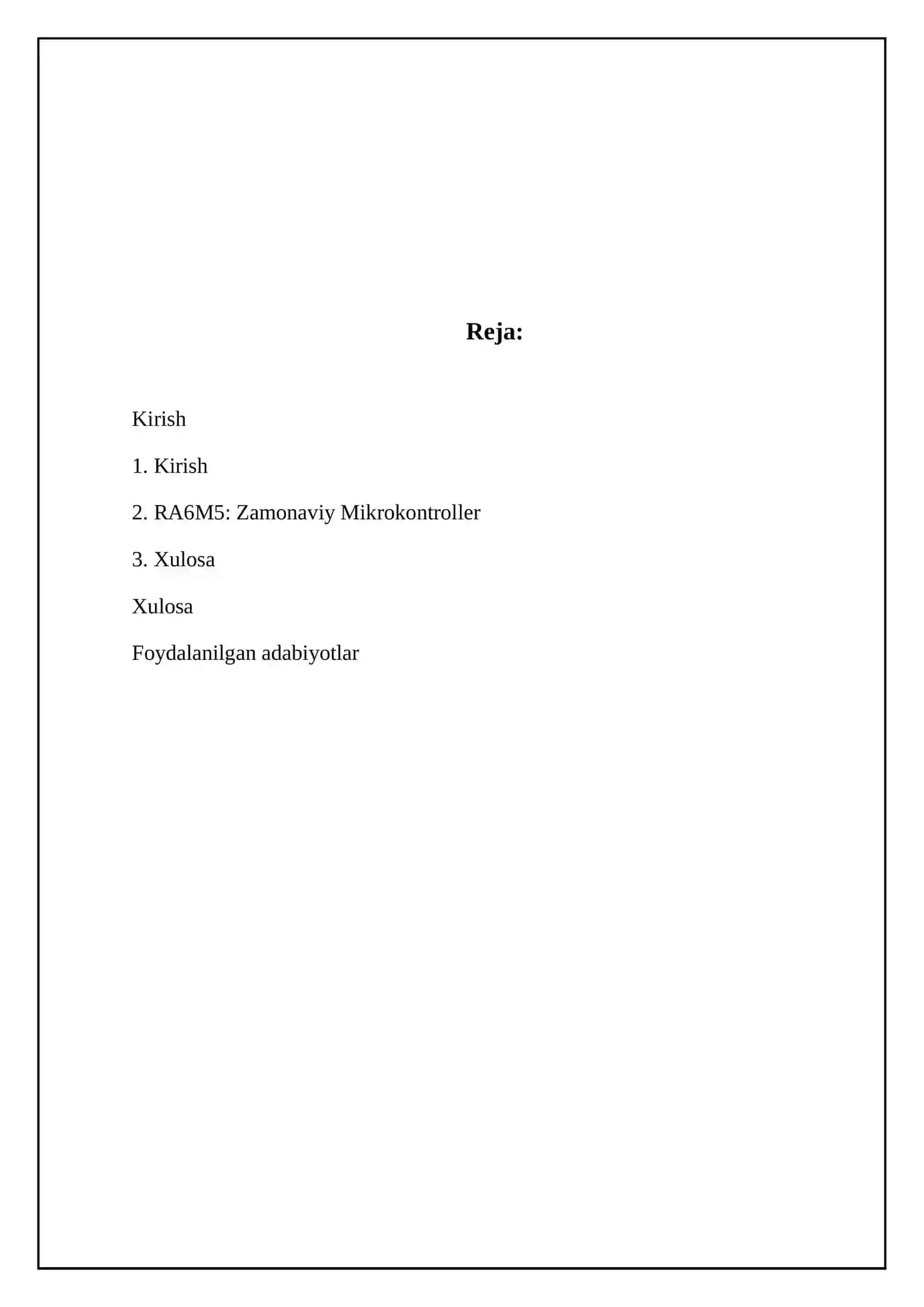 RA6M5: Zamonaviy Mikrokontroller 2