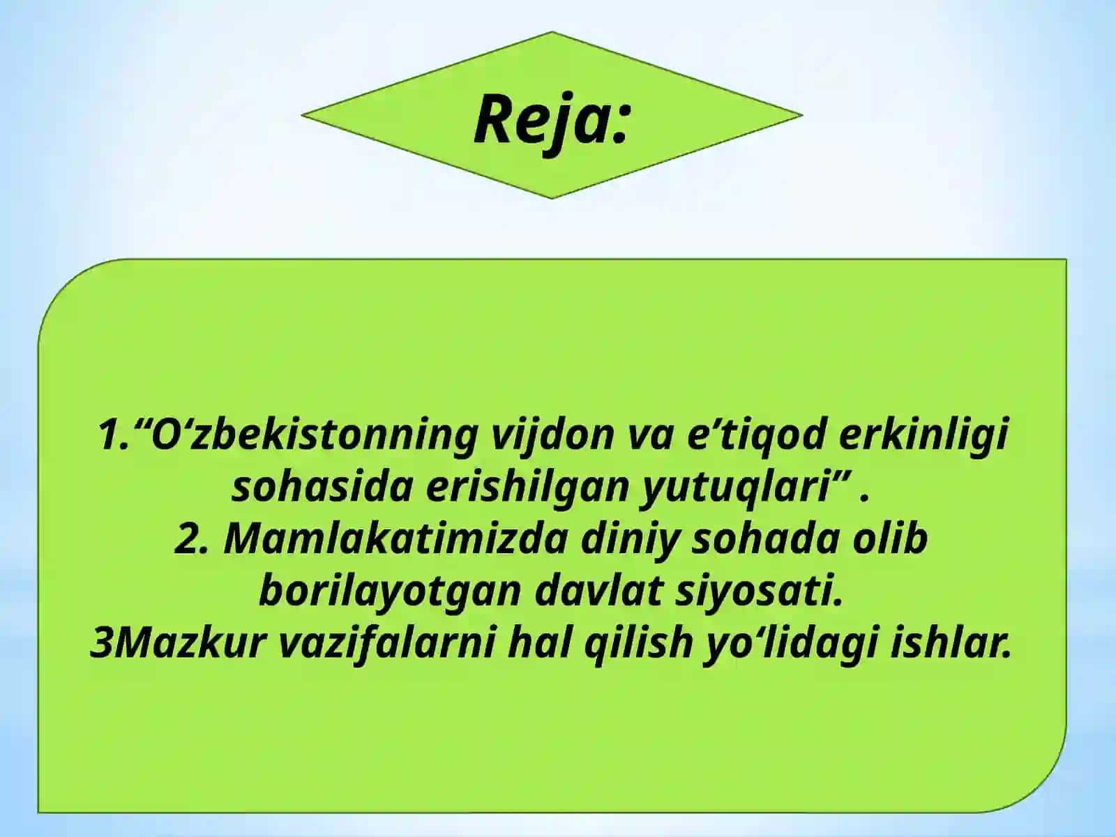 Vijdon va etiqot erkinligining ta’rifi 2