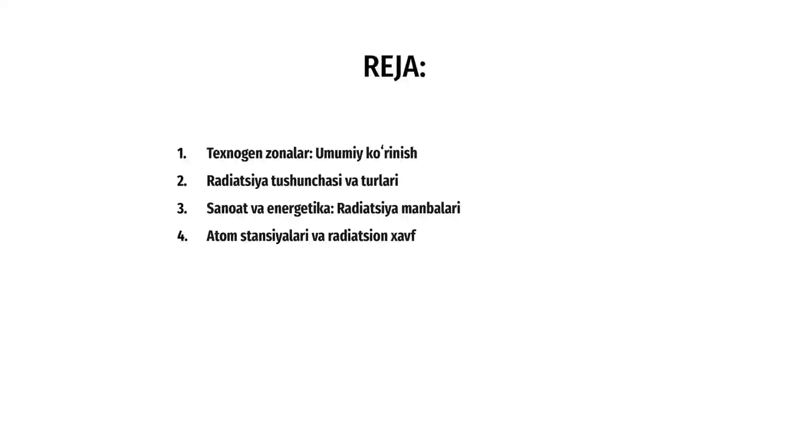 Radiatsiya va texnogen zonalar 2