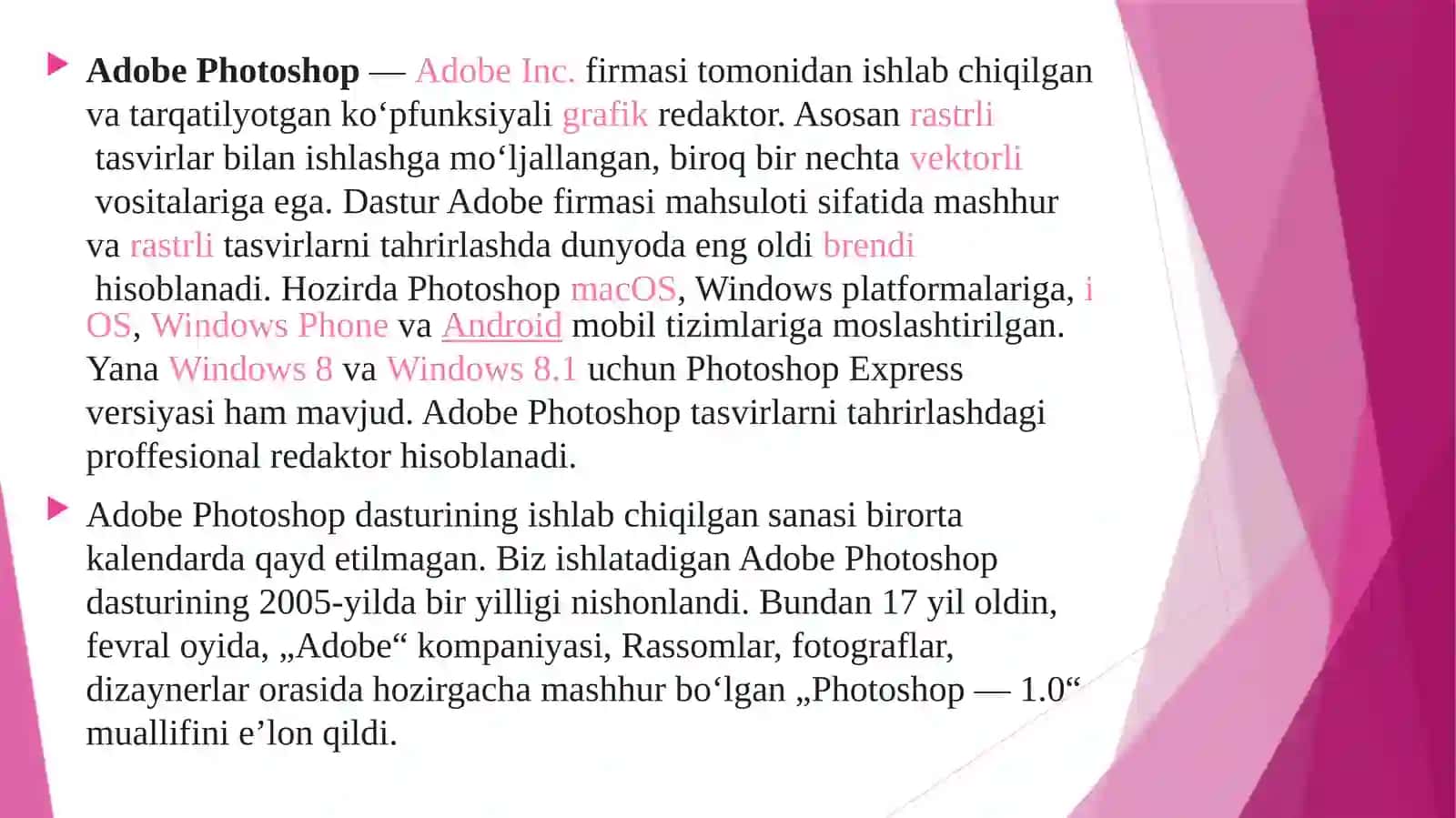 Adobe Photoshop Dasturi 2