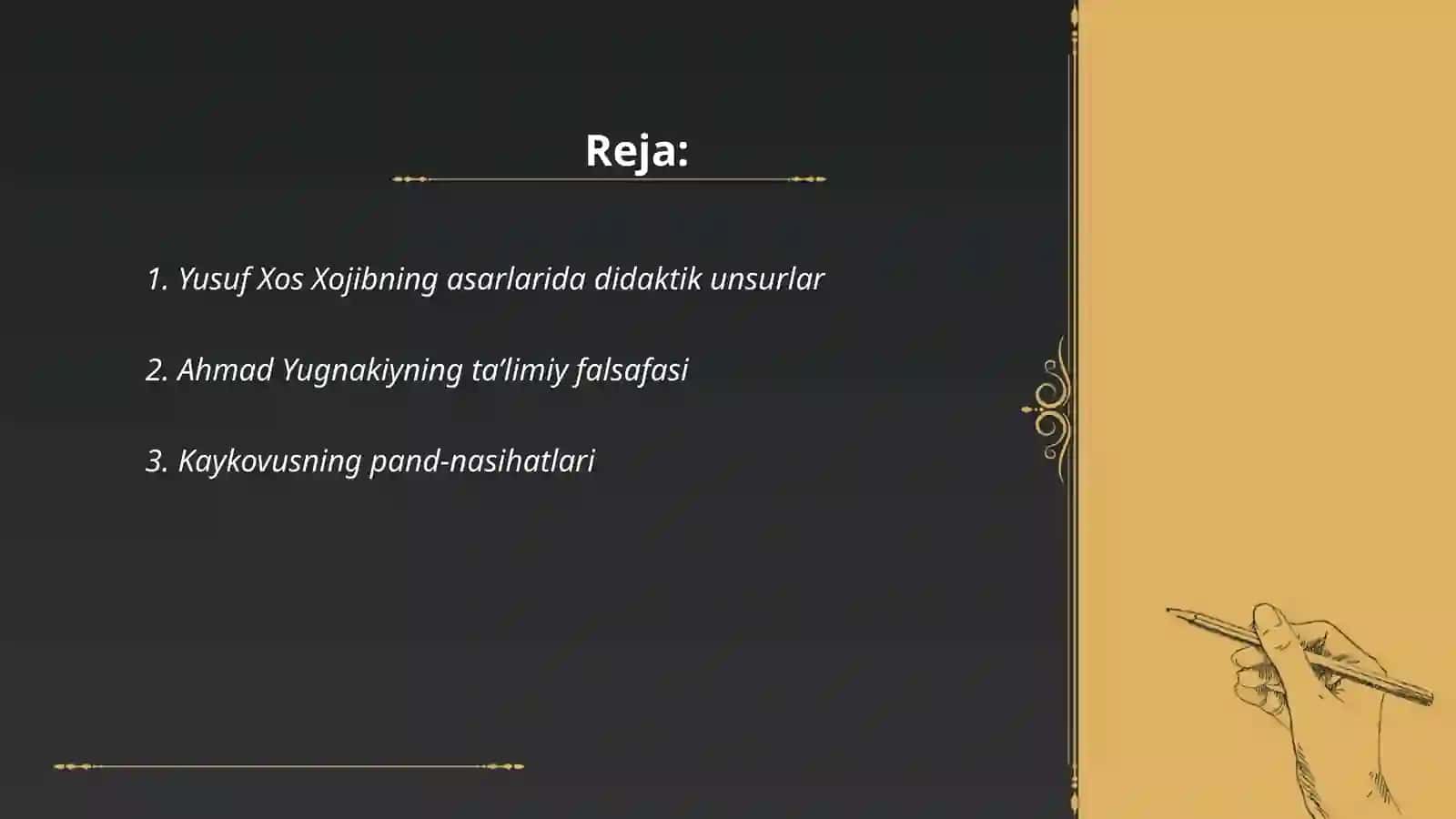 Yusuf Xos Xojibning "Qutadg'u Bilig" asari 2