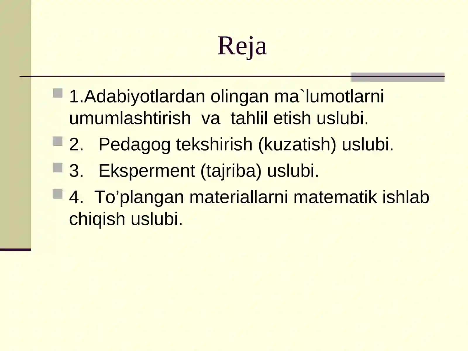 Jismoniy tarbiya nazariyasi bo‘yicha olib borilayotgan tadqiqot uslublari 2