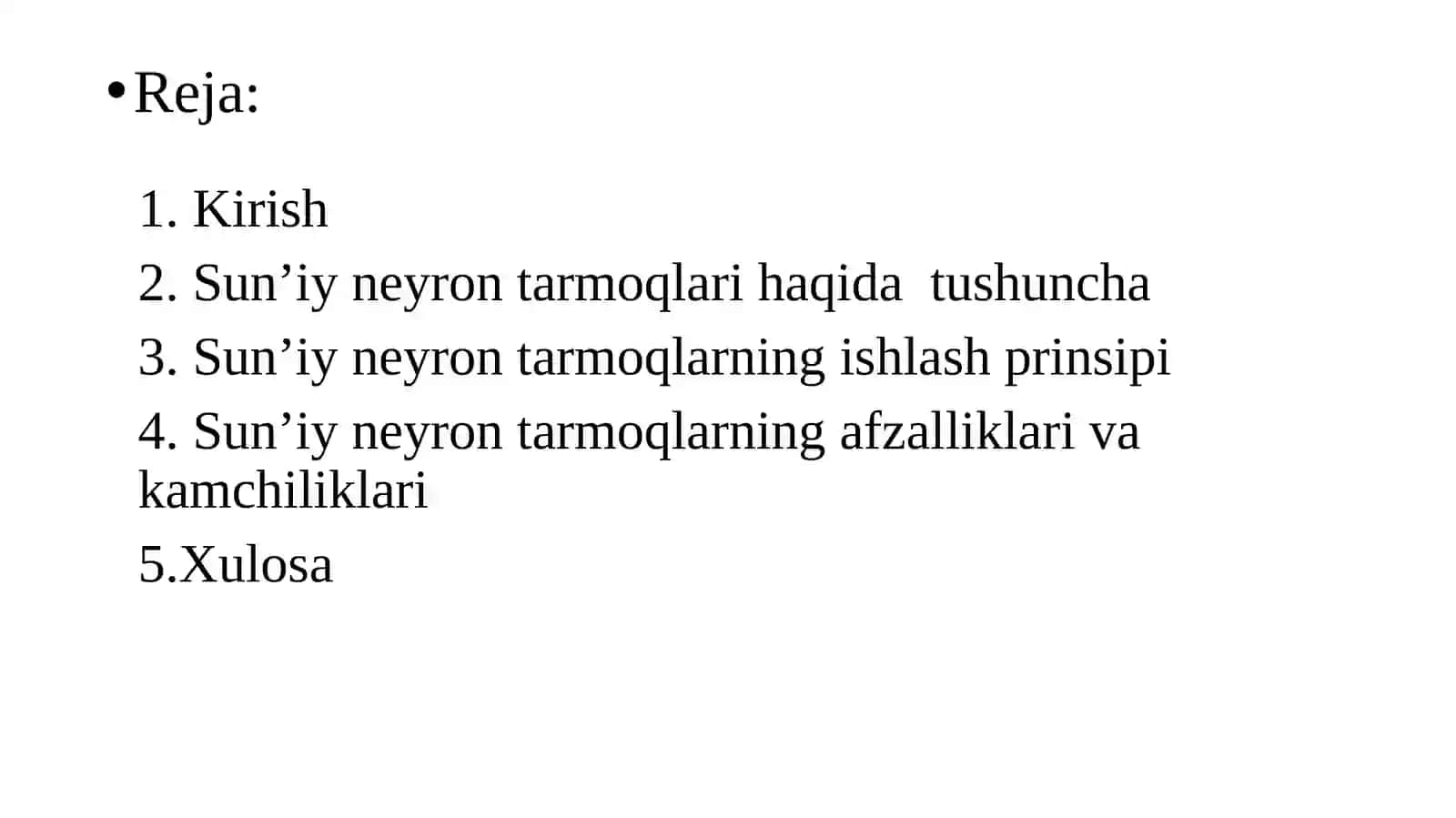 Sun'iy neyron tarmoqlari 2