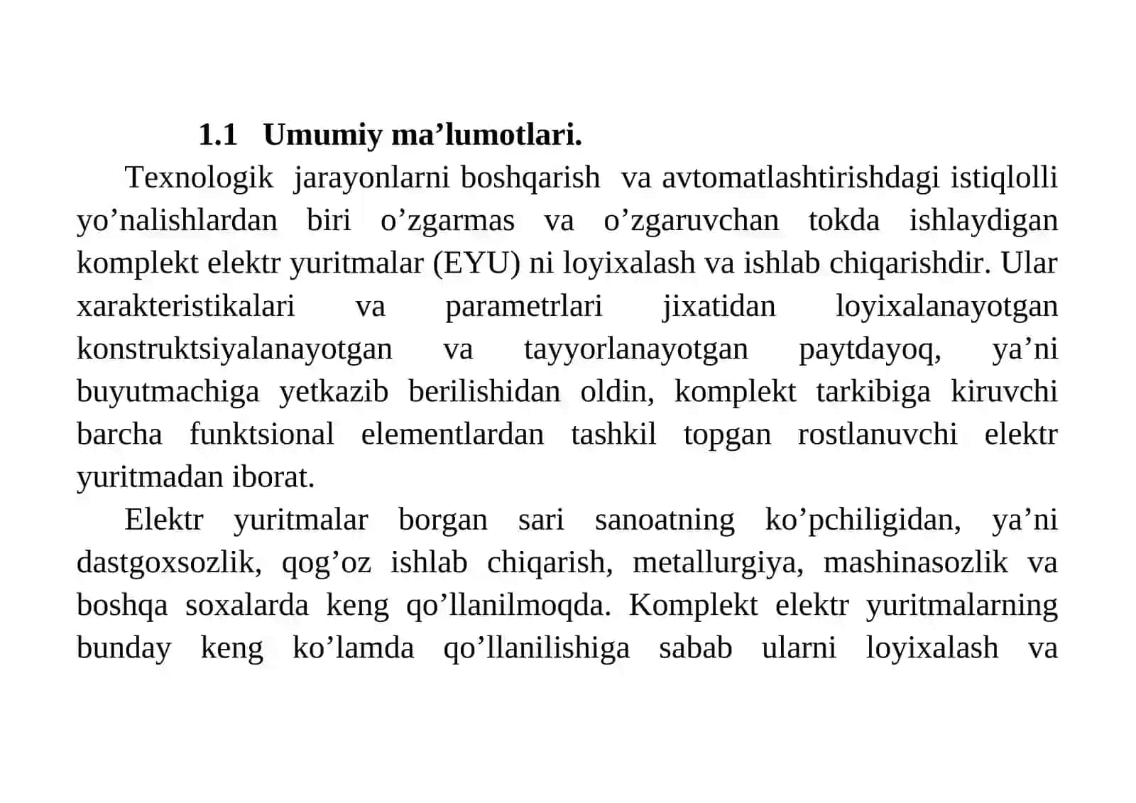 O’ZGARMAS TOK ЕLEKTR YURITMASI 2