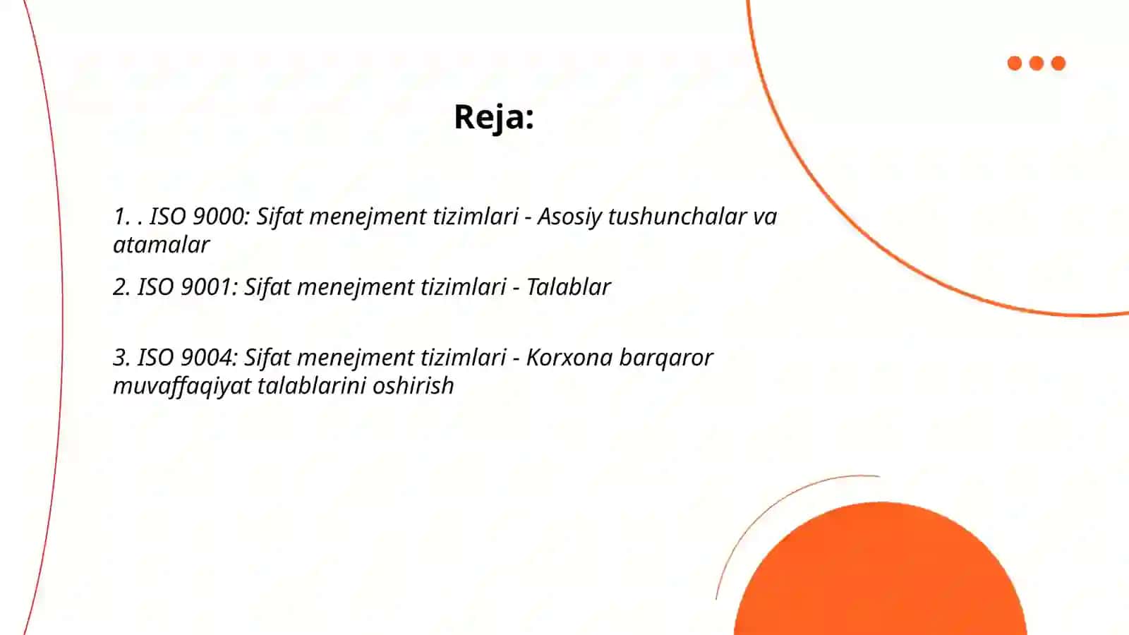 ISO 9000 seriyasidagi standartlar 2