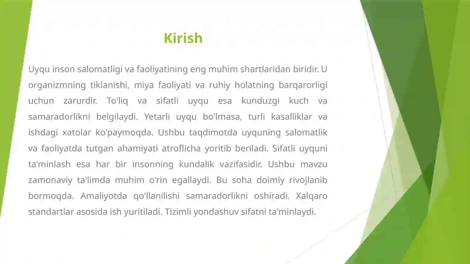 UYQUNING INSON SALOMATLIGI VA FAOLIYATIDAGI AHAMIYATI 2