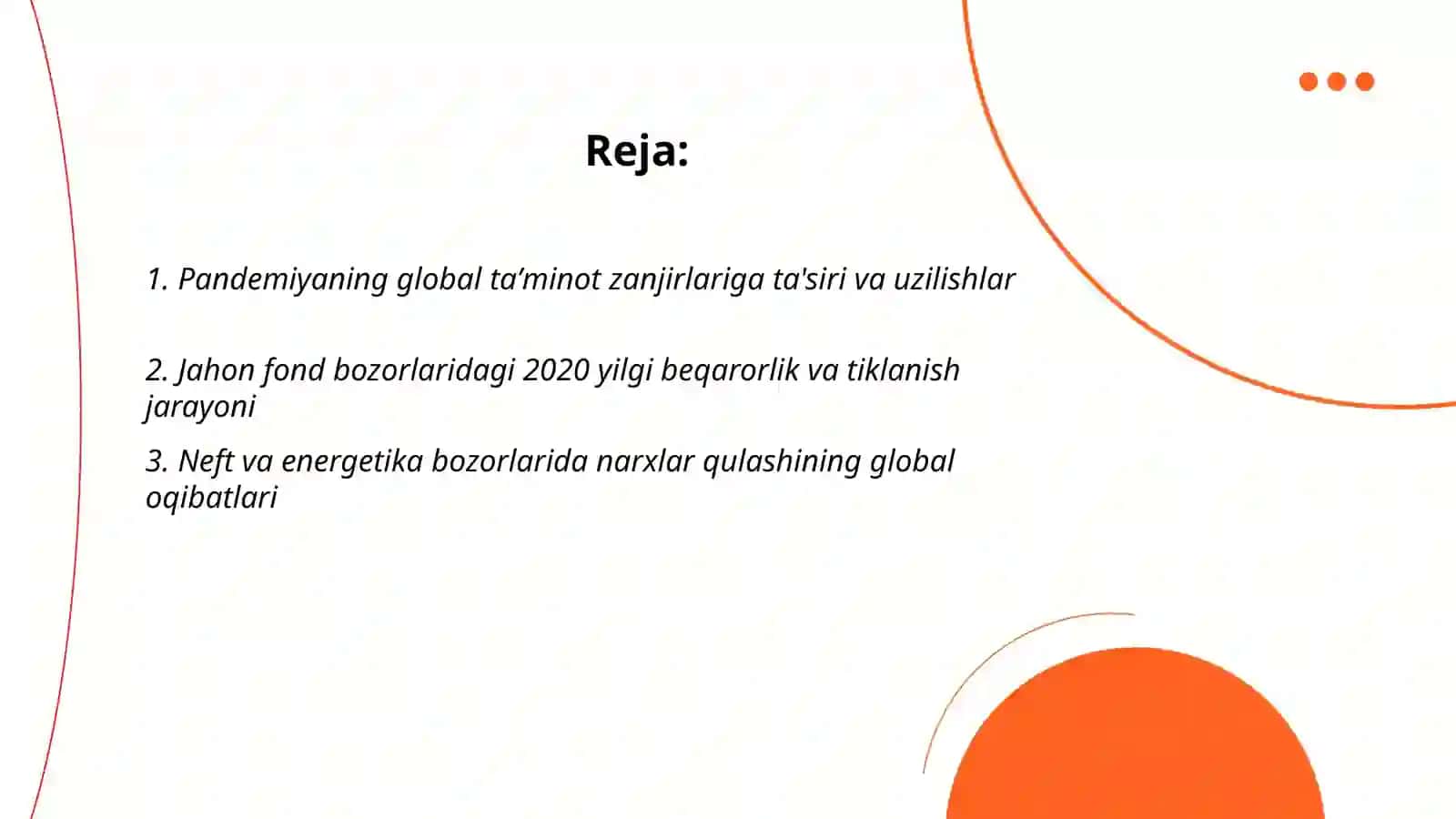 Pandemiyaning Jahon Bozorlariga Ta'siri 2
