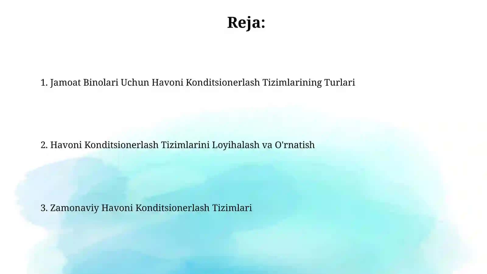 Jamoat binolari uchun zamonaviy kondisionerlash tizimlari 2