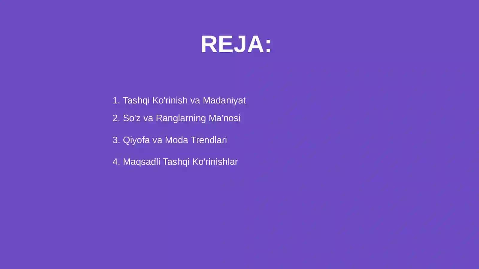 Tashqi ko'rinish madaniyati 2