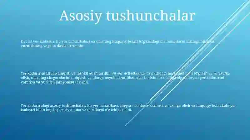 Davlat Yer Kadastrini Yuritish Va Yaratish Tartibi 2