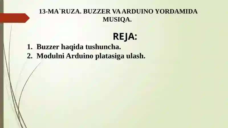 BUZZER VA ARDUINO YORDAMIDA MUSIQA. 2