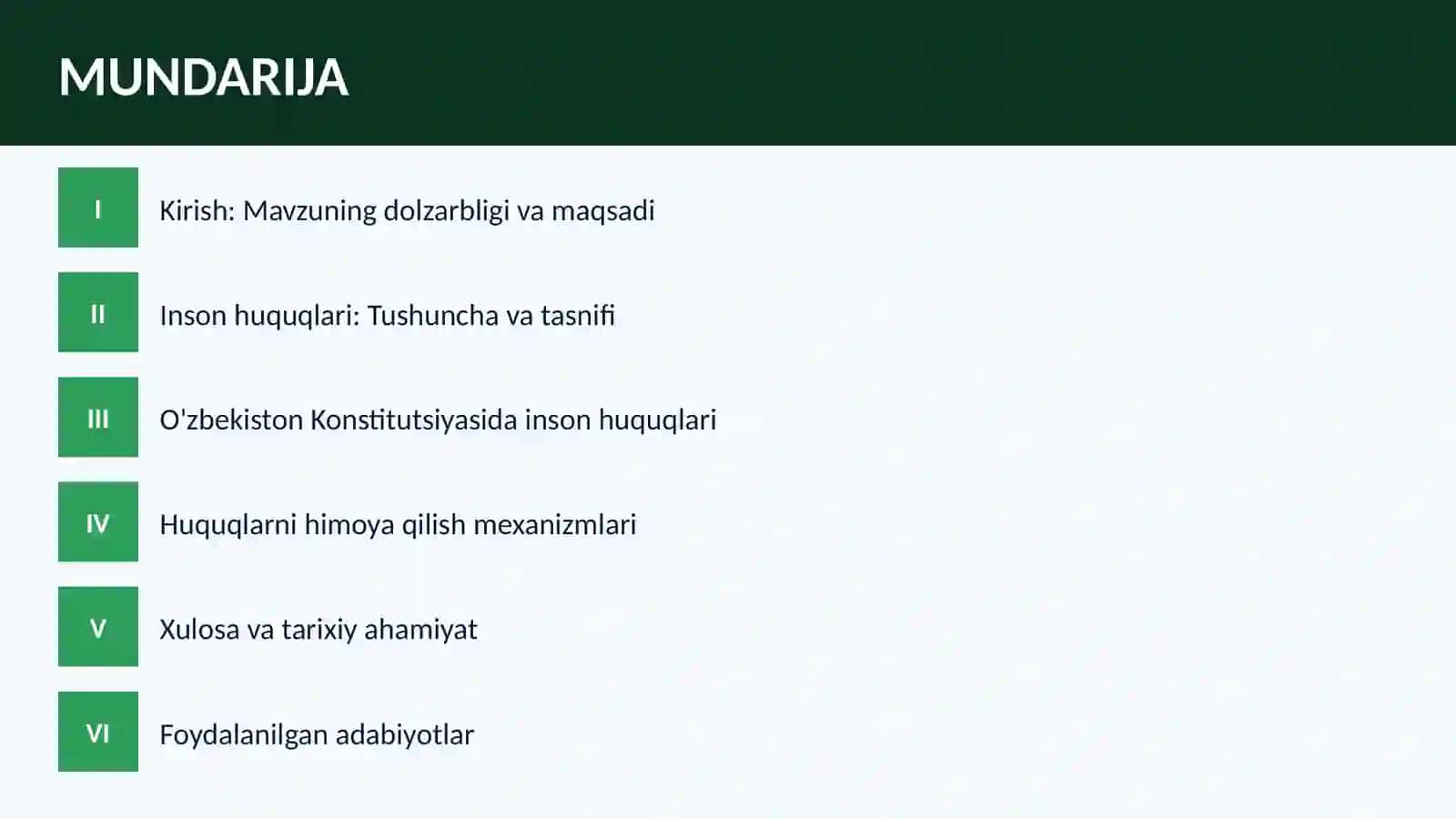 Tarix fanidan taqdimot 2