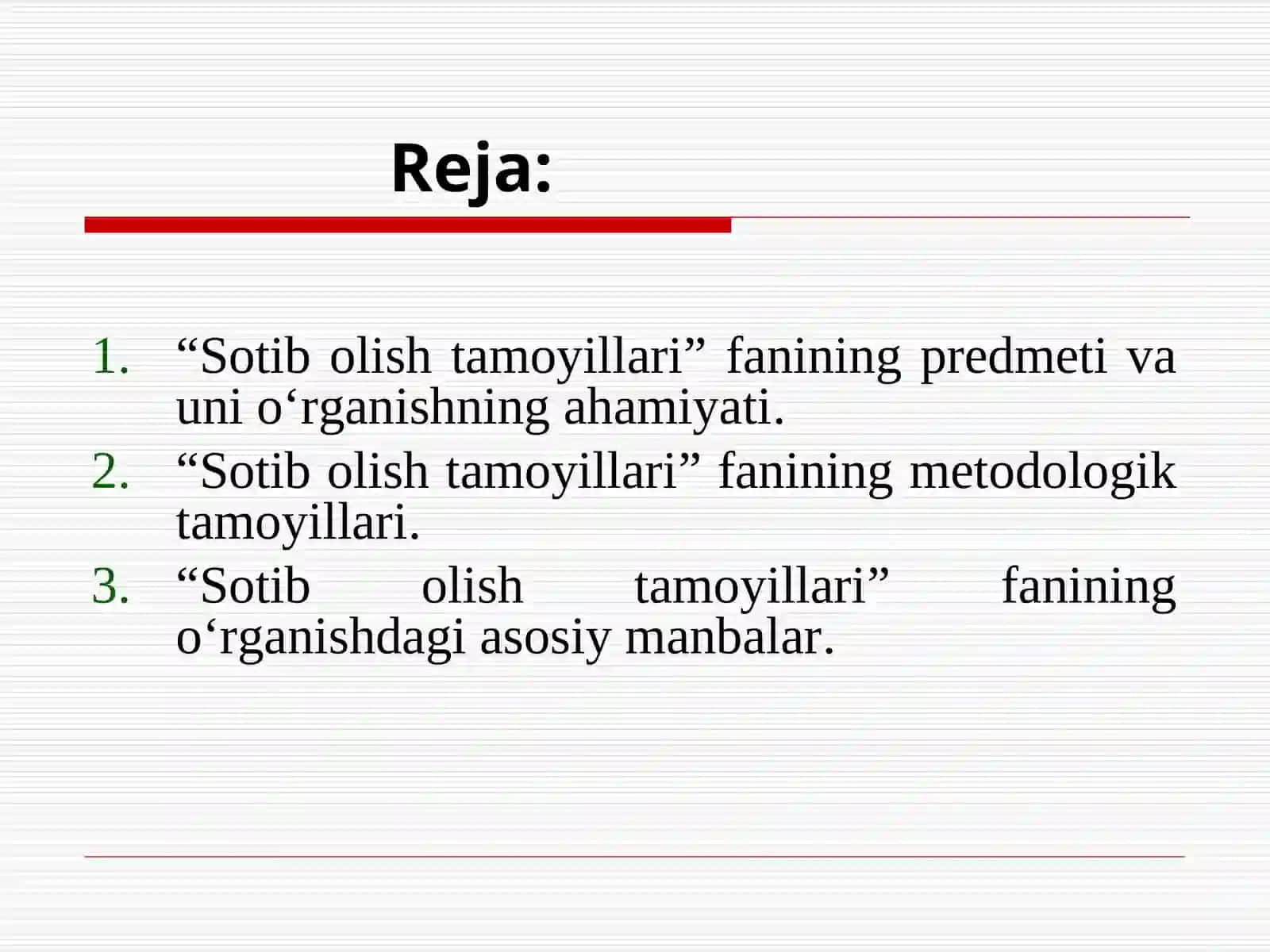 Sotib olish tamoyillari 2