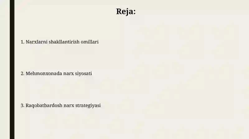 Mehmonxonada narxsiyosati 2