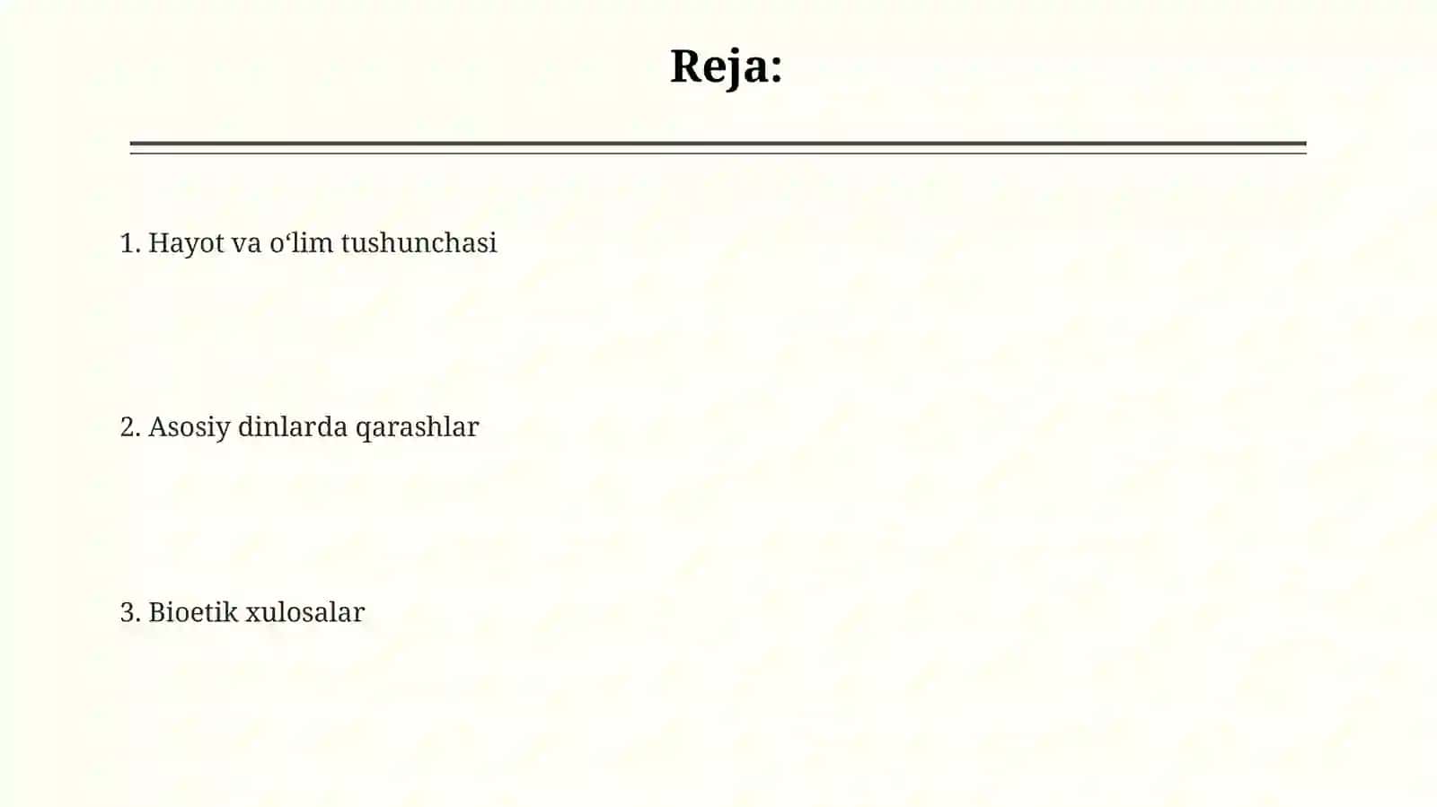 Asosiy dinlarda hayot va o‘lim 2