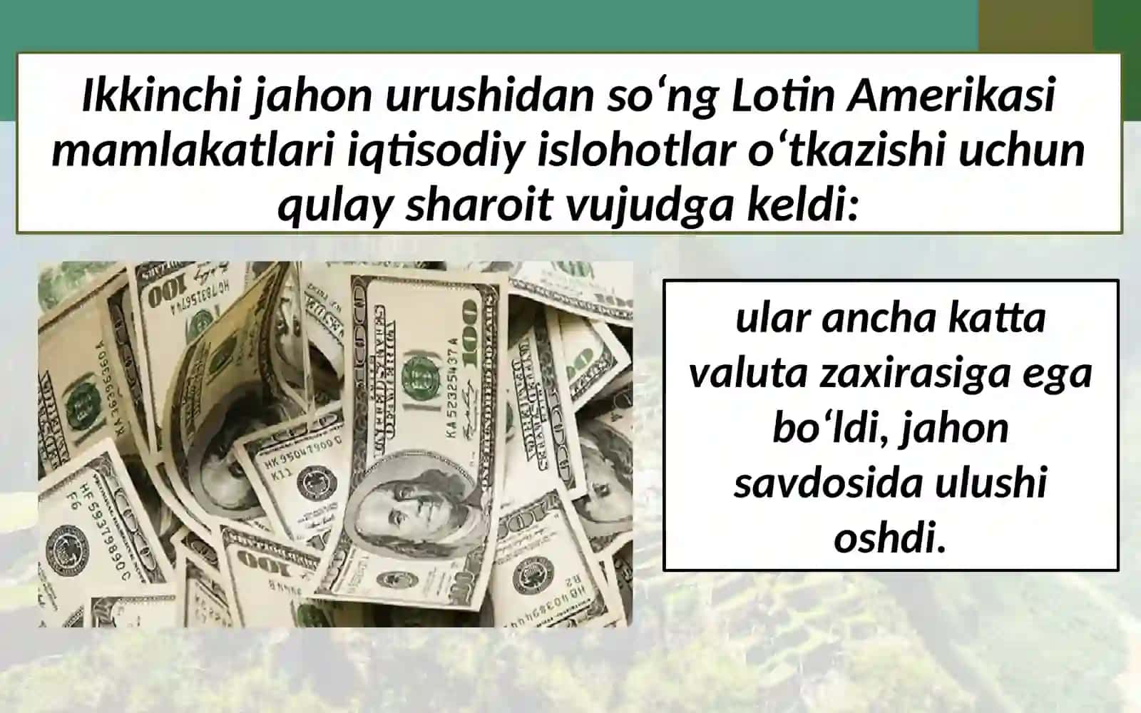 XX asrda Lotin Amerika mamlakatlari 2