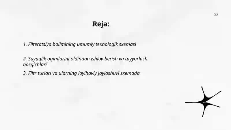 Filteratsiya bolimining texnologik sxemasi 2