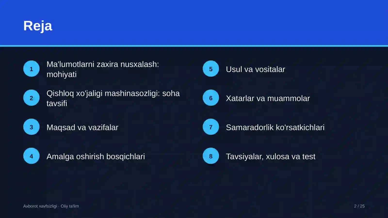 qishloq xo'jaligi mashinasozligida ma'lumotlarni zaxira nusxalash 3754 2