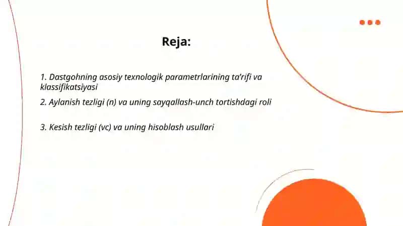 Sayqallash va un tortishdagi valli dastgohning texnologik parametrlari 2
