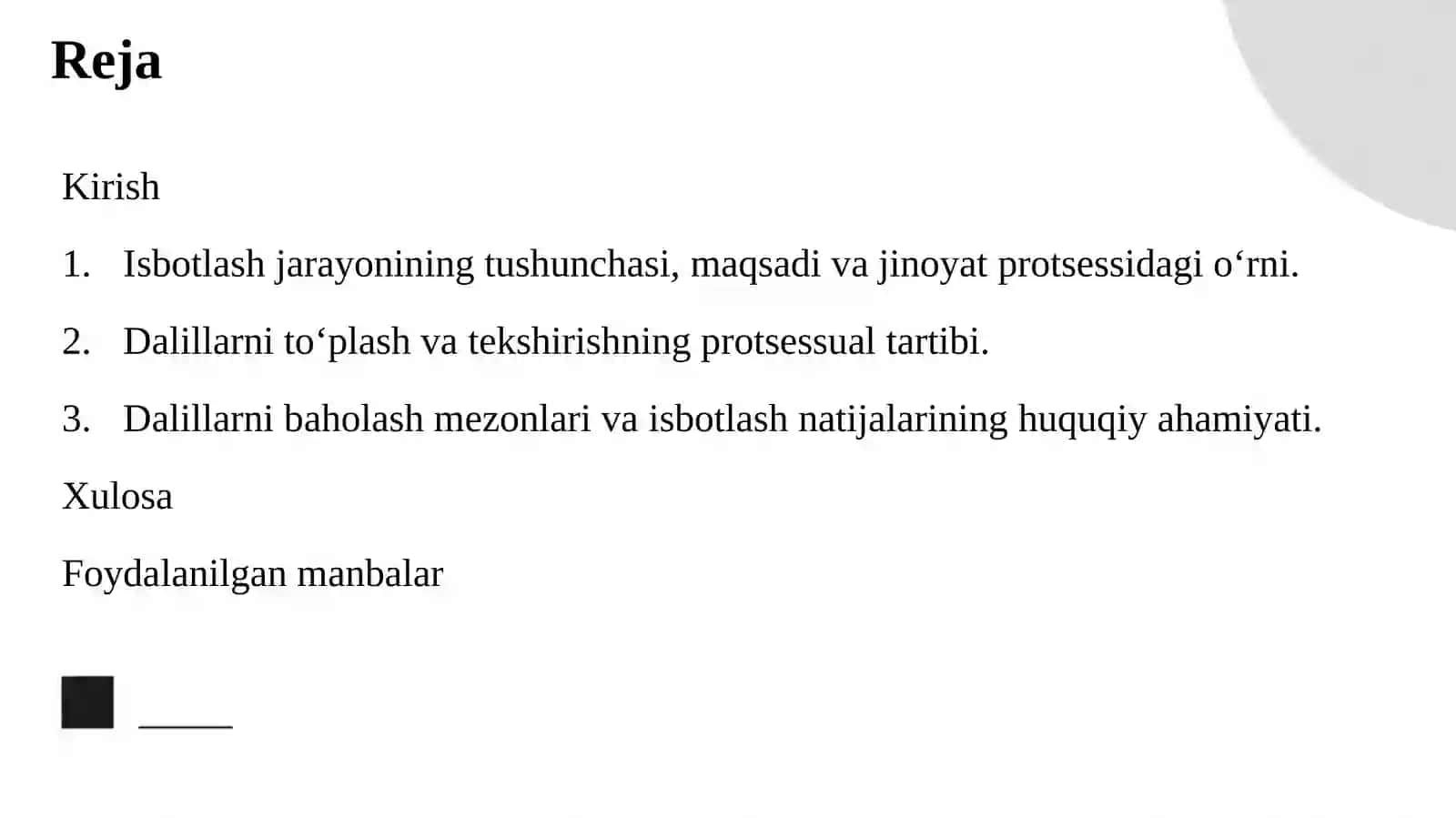 Isbotlash jarayoni: dalillarni to‘plash, tekshirish va baholash 2