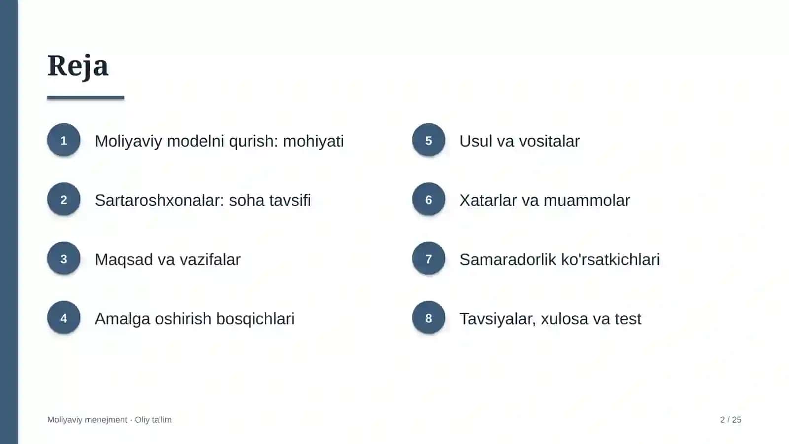 [Sartaroshxonalarda moliyaviy modelni qurish] 2