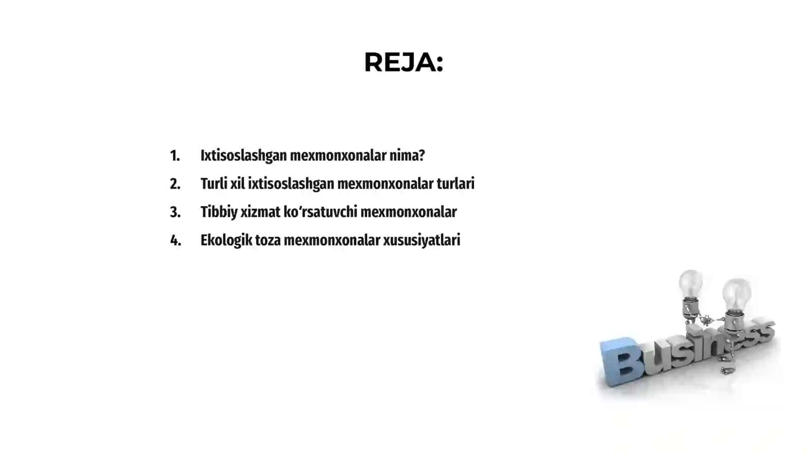 Ixtisoslashgan mexmonxonalar 2