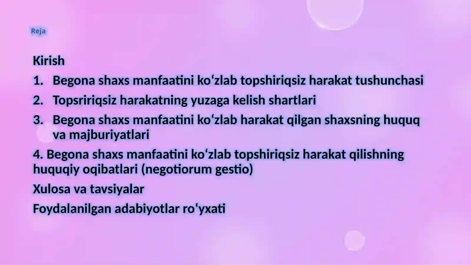 Begonashaxsningmanfaatiniko’zlabtopshiriqsizharakatqilish 2