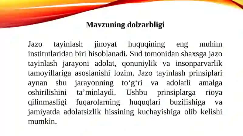 Jazo tayinlashning prinsiplari 2