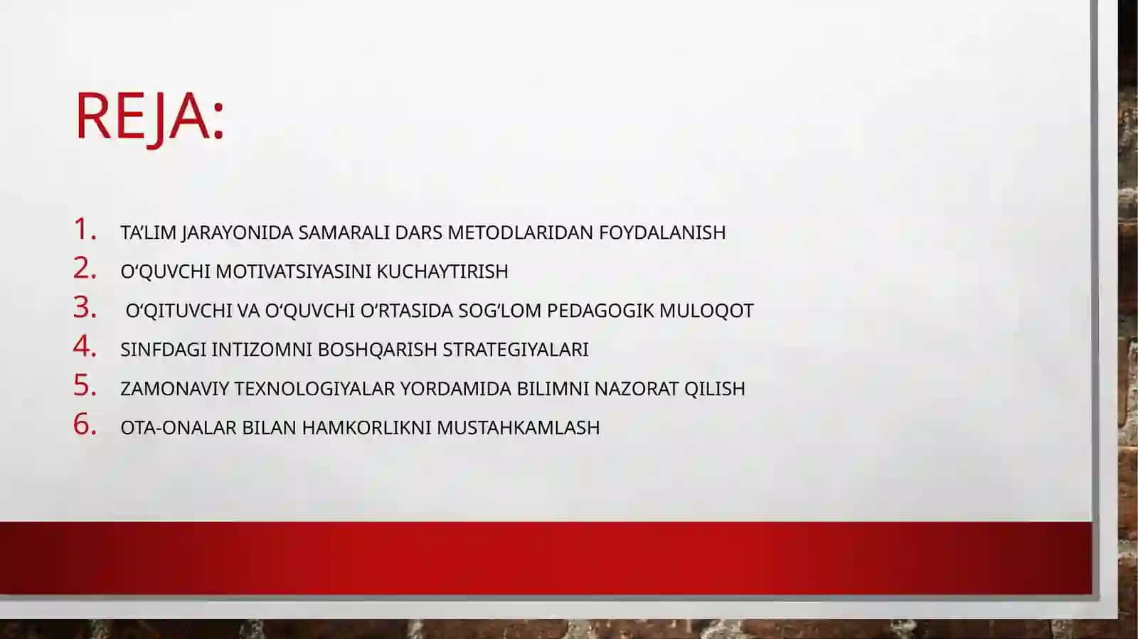 O‘quvchilar bilim sifatini oshirish va sinfda intizomni mustahkamlash 2