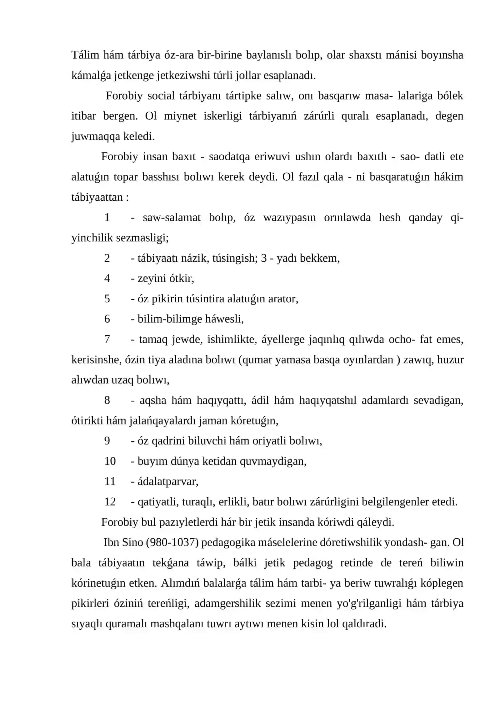 Shıǵıs hám batıs ulamalarınıń til ósiriv, sóylew hám jas awladtı tárbiyalawǵa tiyisli kóz qarasları 2