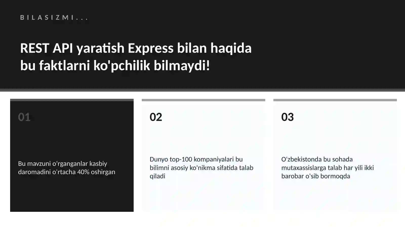 REST API yaratish Express bilan 2