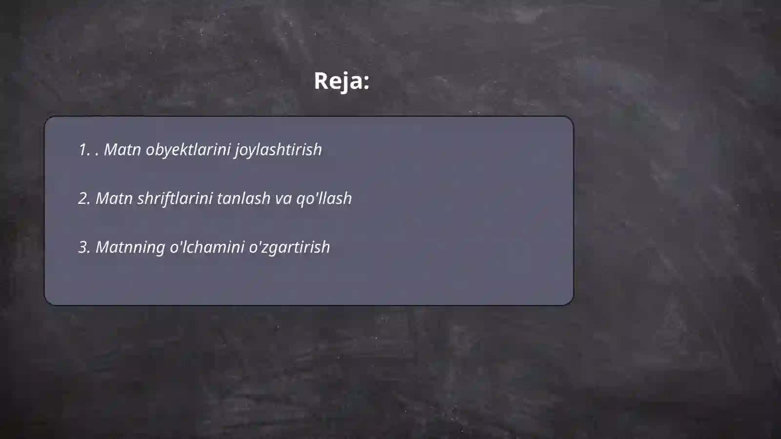 Corel Drawda matnlar bilan ishlash slayd 2