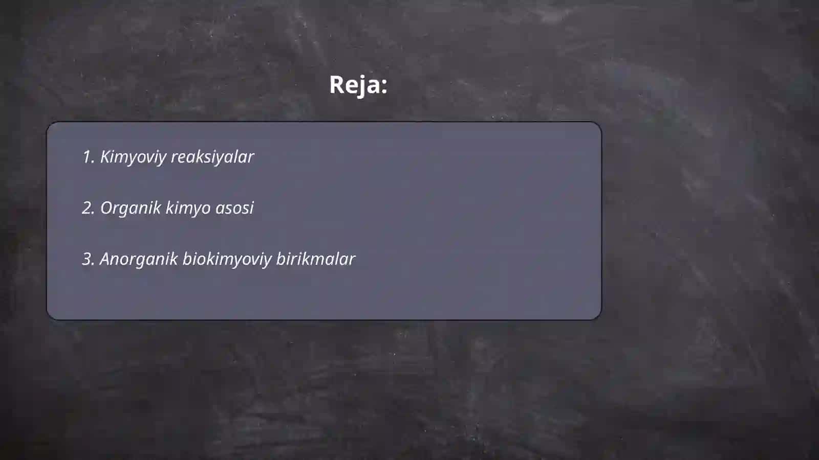 Kimyoviy va biokimyoviy jinslar 2