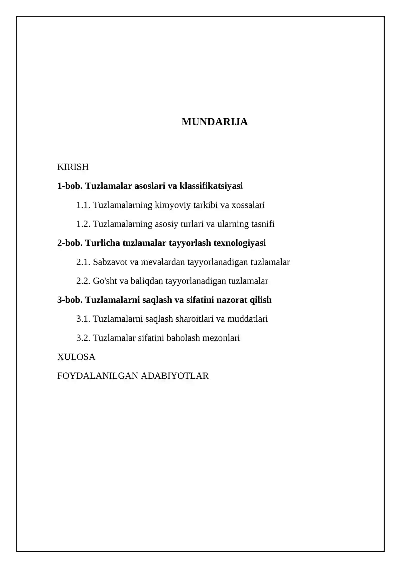 Tuzlamalar va uning turlari tayyorlash texnologiyasi 2