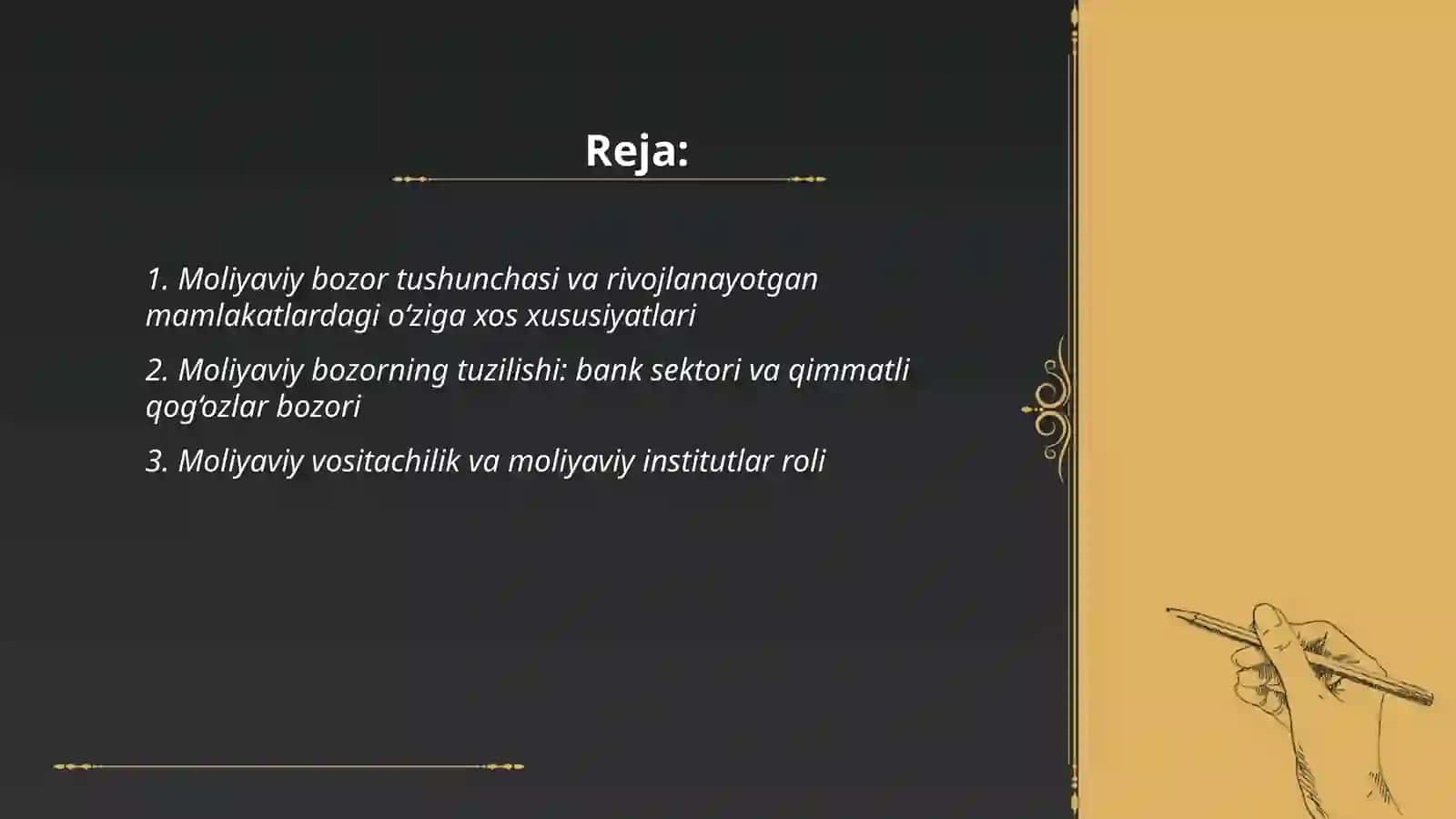 Moliyaviy bozorlar 2