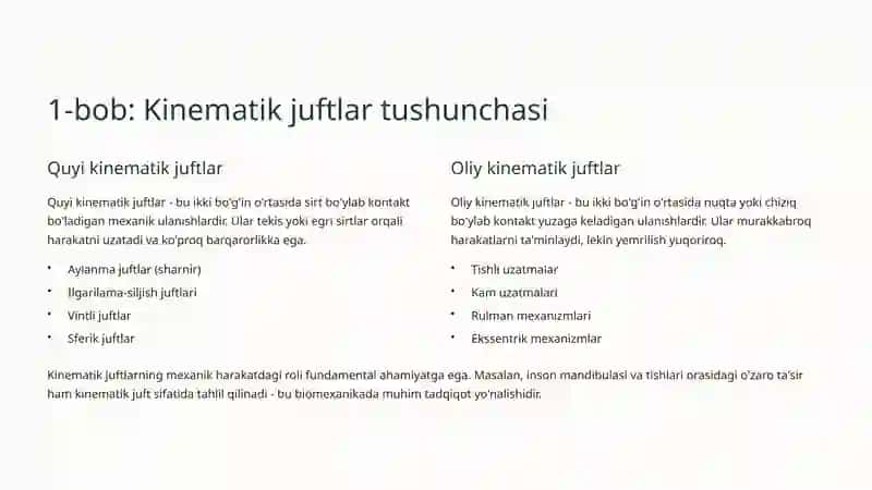 Kinematik juftlar 2
