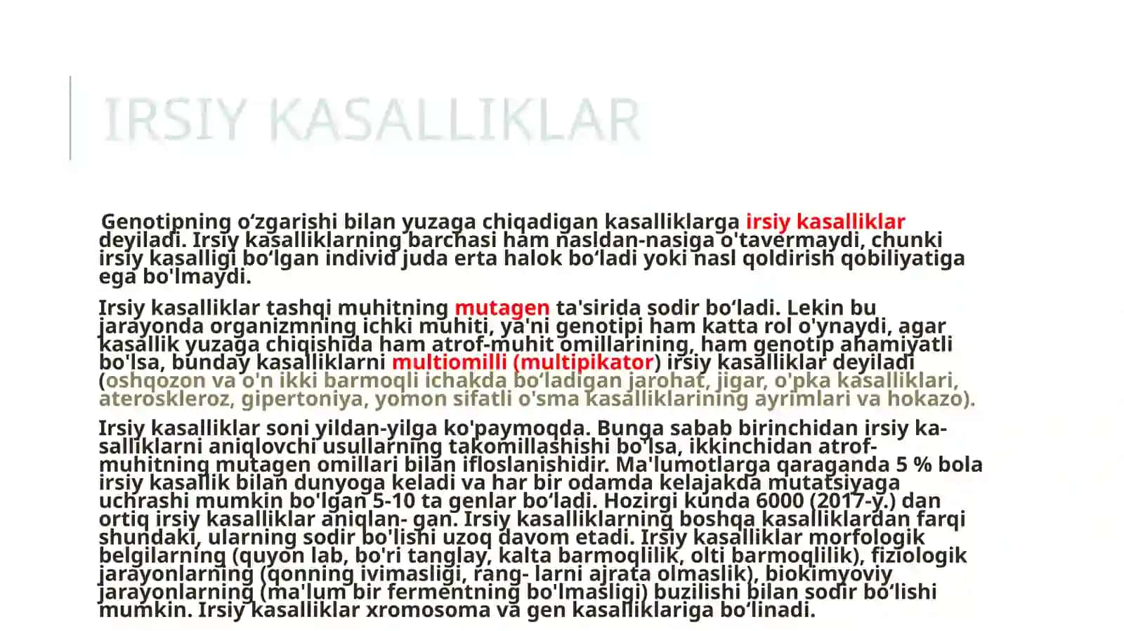irsiy kasalliklar 2