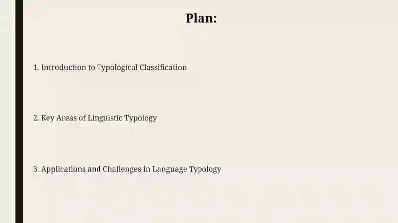 Typological classification of languages 2