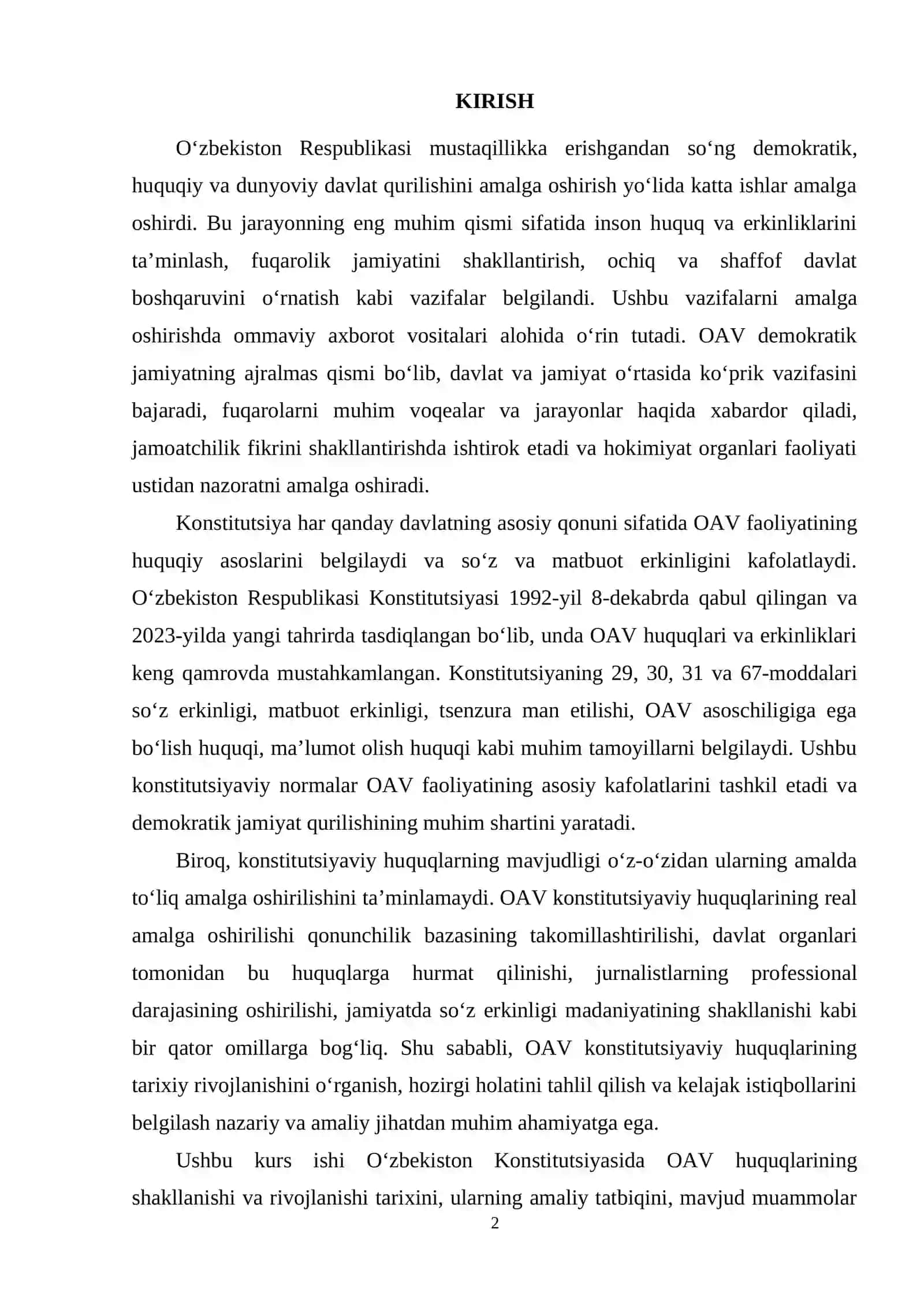 ОАV Kоnstitutsiyaviy Huquqlаri 2