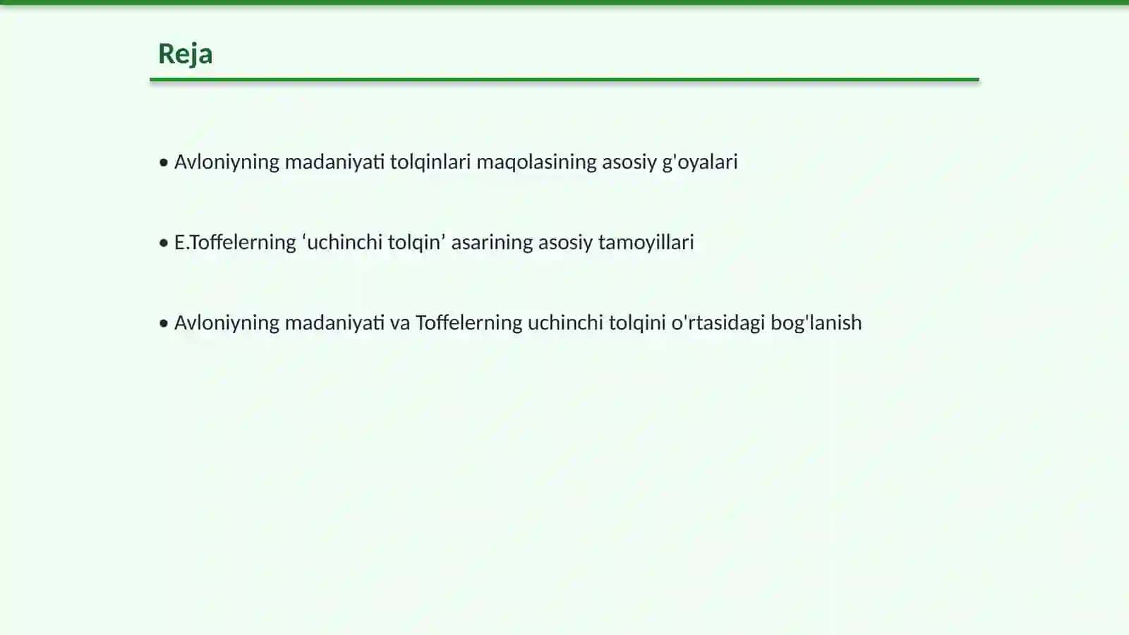 Avloniyning madaniyati tolqinlari va E.Toffelerning “uchinchi tolqin” asarining qiyosiy tahlili 2
