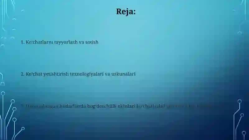 Koʻchat texnologiyalari 2