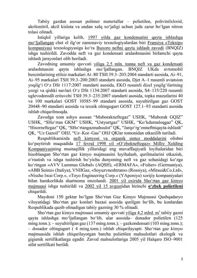 Neft to‘g‘risida umumiy ma’lumotlar 2