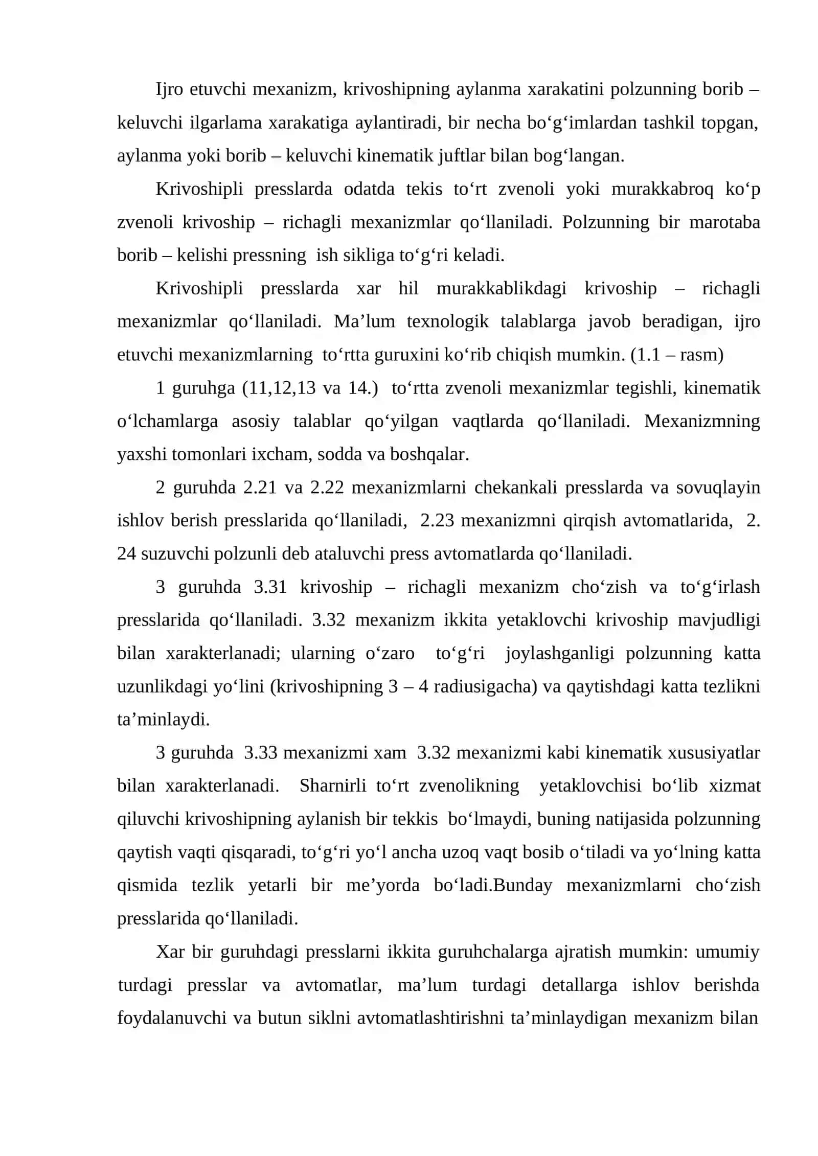 Krivoshipli mashinalar va uning konstruksiyasini o‘rganish 2