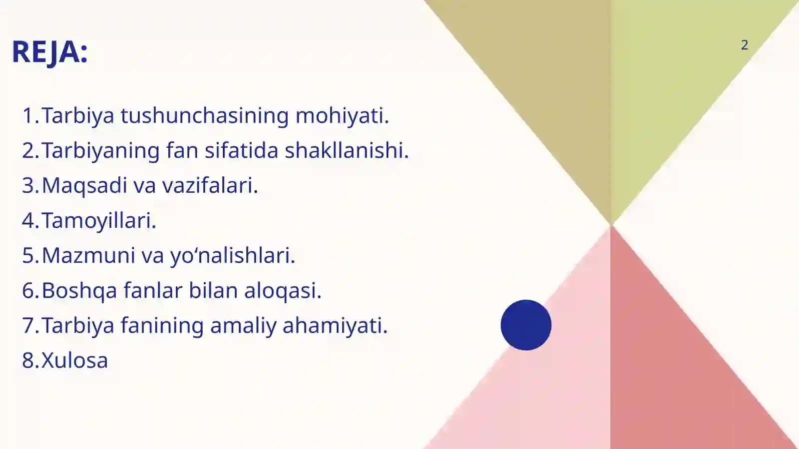 Tarbiya fani haqida tushuncha 2