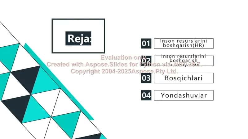 Inson resurslarini (HR) boshqarish asoslari va tashkiliy tuzilmalari 2