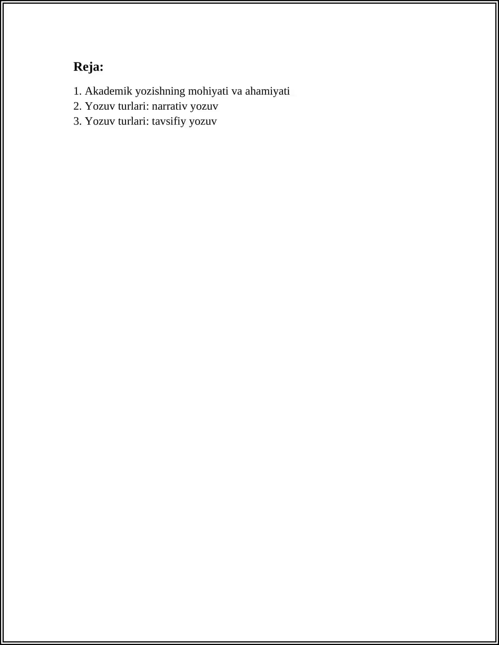 AKADEMIK YOZISH 2
