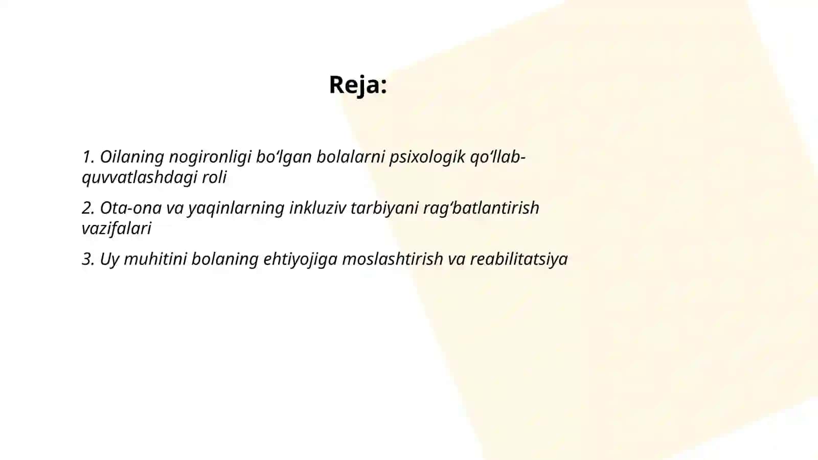 Nogironligi boʻlgan bollarni ijtimoiylashtirishda oila va jamiyatning vazifalari 2